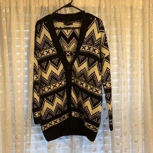 Black and white cardigan buttons